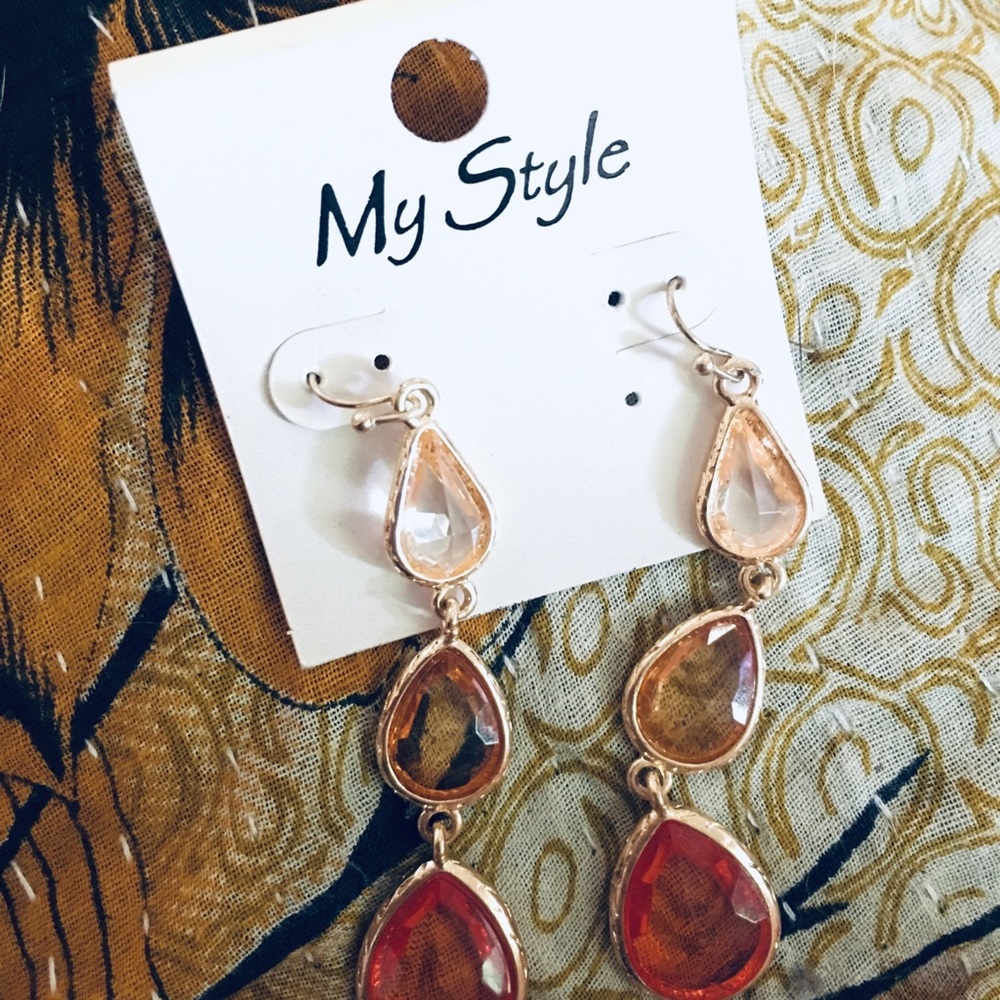 Tri color earrings